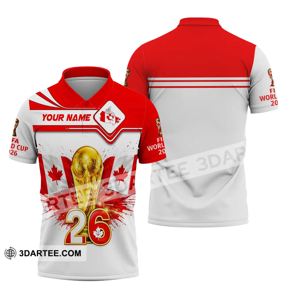 Unisex Shirt - Custom Canada World Cup 2026 3D Shirt Polo Shirt / S T-shirt