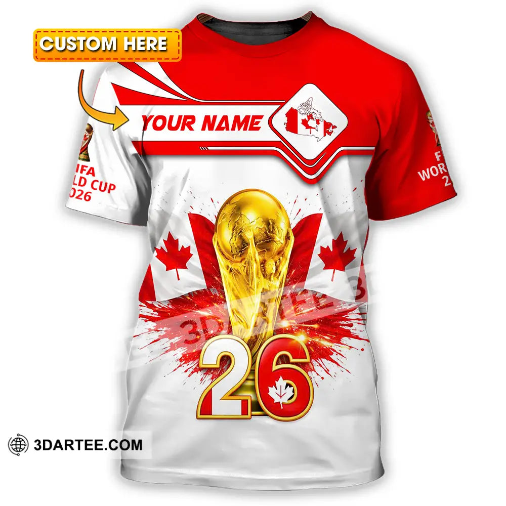 Unisex Shirt - Custom Canada World Cup 2026 3D Shirt T-shirt