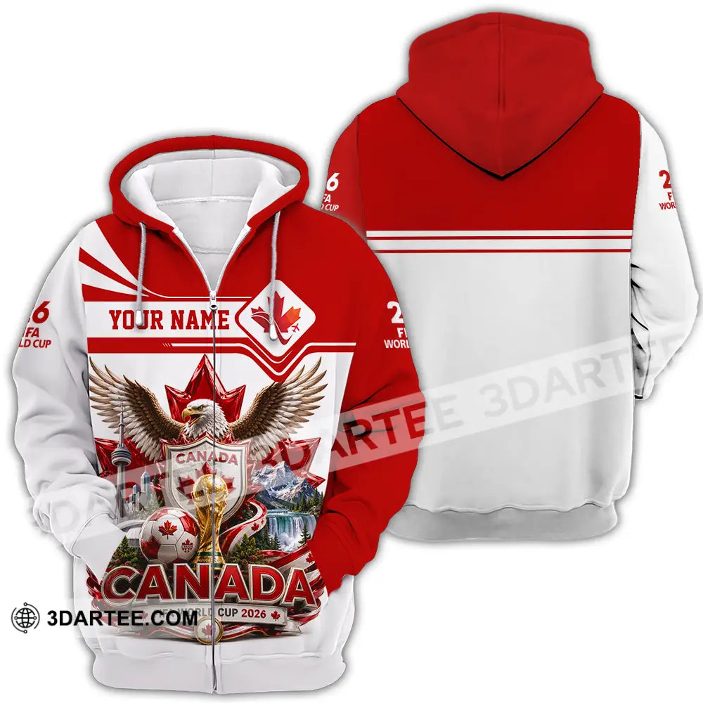 Unisex Shirt - Custom Canada World Cup 2026 Shirt - Zipper Hoodie / S - T-shirt