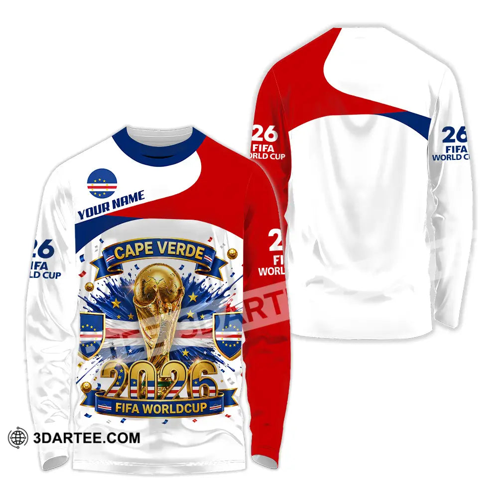 Unisex Shirt - Custom Cape Verde World Cup 2026 3D Shirt - Long Sleeve Shirt / S - T-shirt