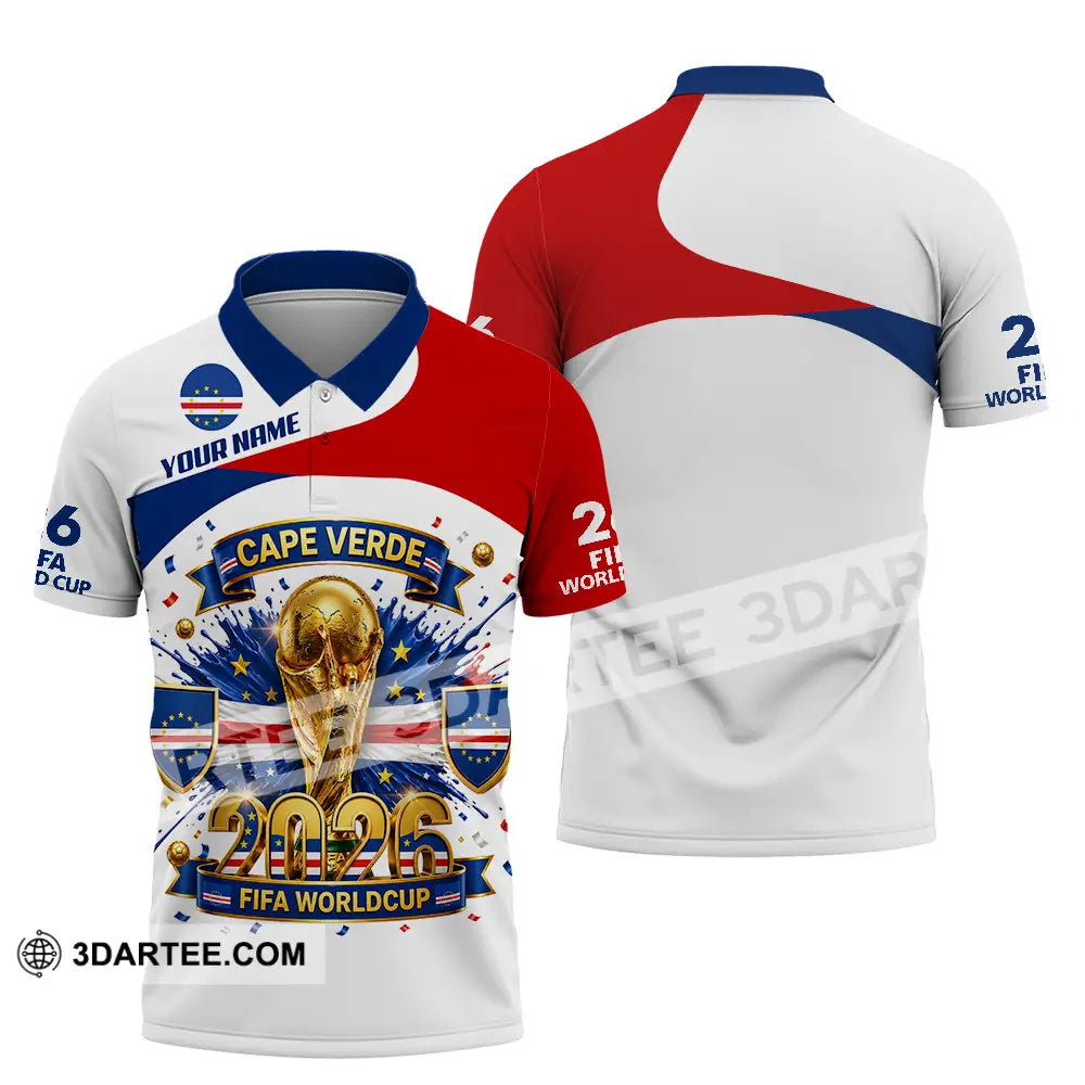 Unisex Shirt - Custom Cape Verde World Cup 2026 3D Shirt - Polo Shirt / S - T-shirt
