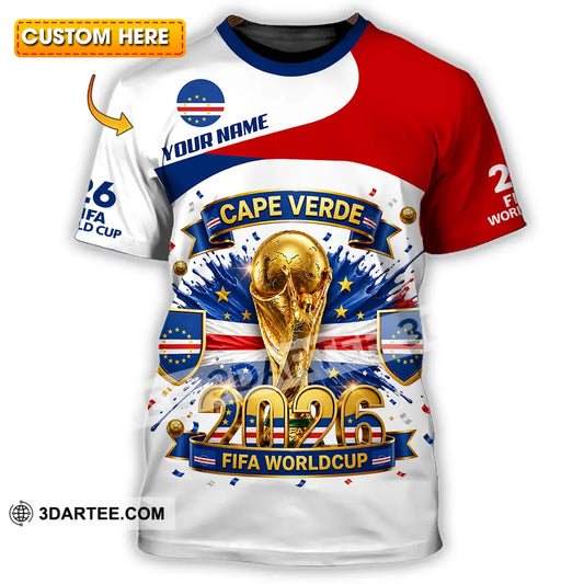 Unisex Shirt - Custom Cape Verde World Cup 2026 3D Shirt - T-shirt