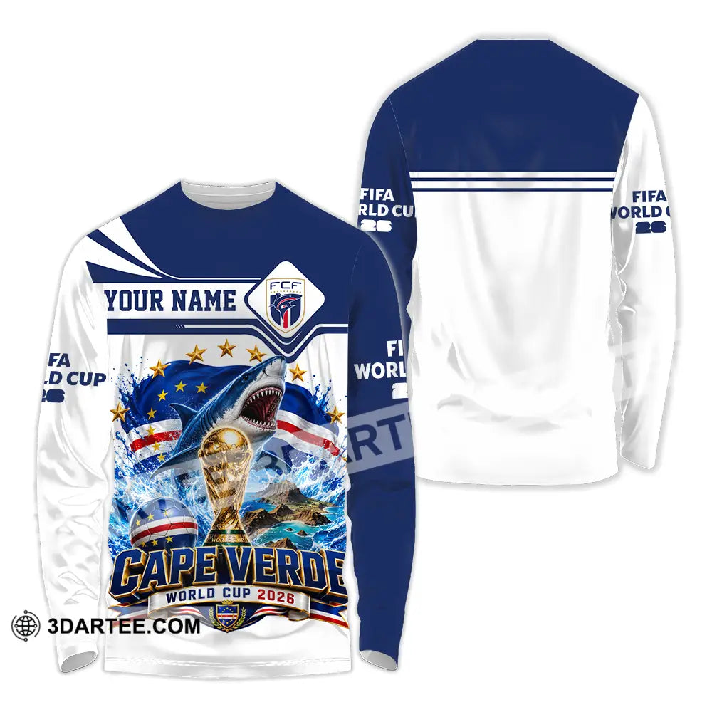 Unisex Shirt - Custom Cape Verde World Cup 2026 Shirt - Long Sleeve Shirt / S - T-shirt