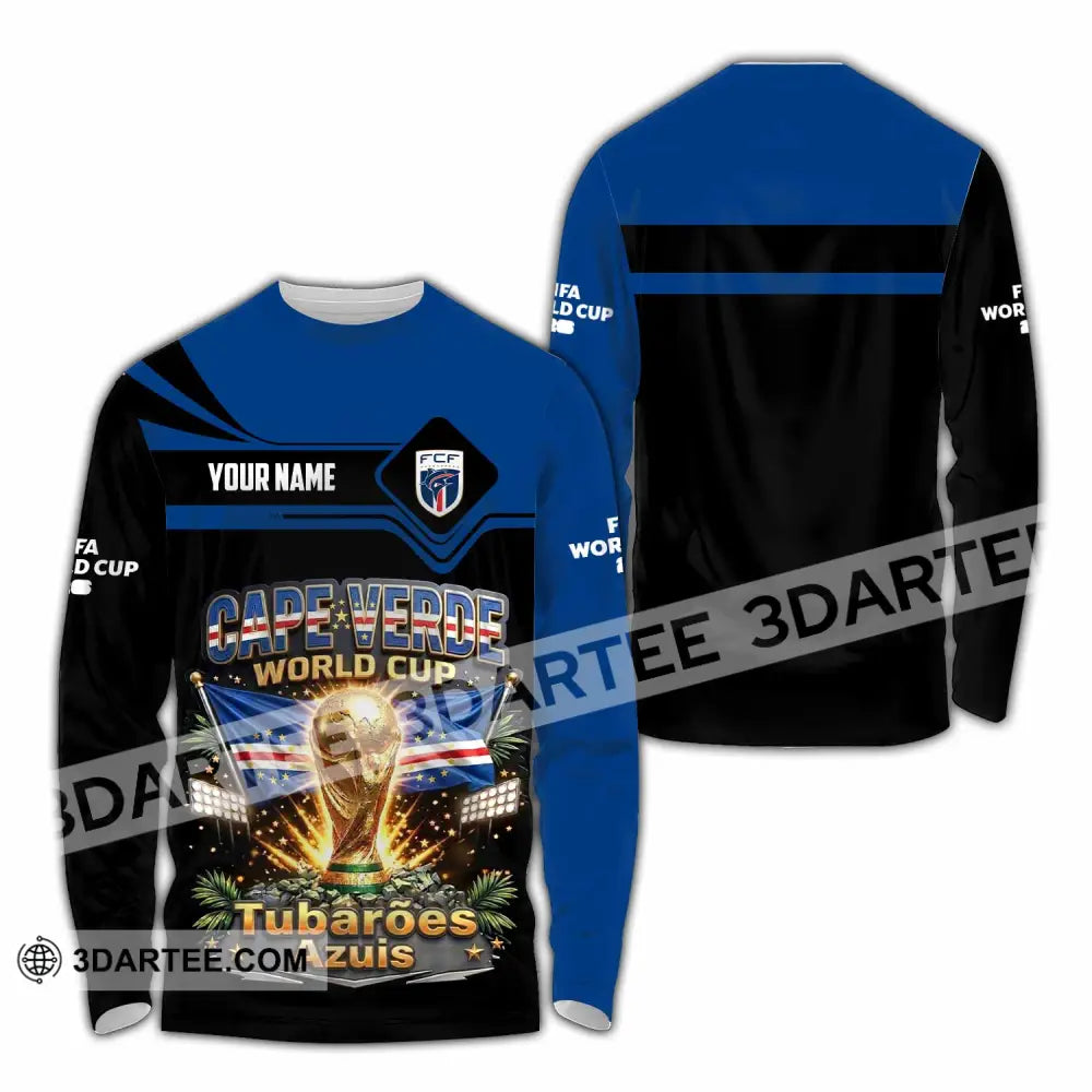 Unisex Shirt - Custom Cape Verde World Cup 2026 Shirt - Long Sleeve Shirt / S - T-shirt