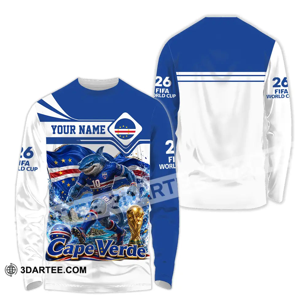 Unisex Shirt - Custom Cape Verde World Cup 2026 Shirt - Long Sleeve Shirt / S - T-shirt