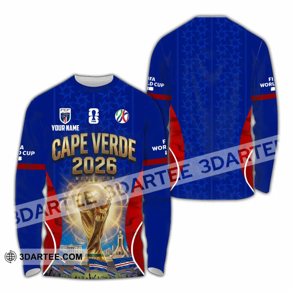 Unisex Shirt - Custom Cape Verde World Cup 2026 Shirt - Long Sleeve Shirt / S - T-shirt