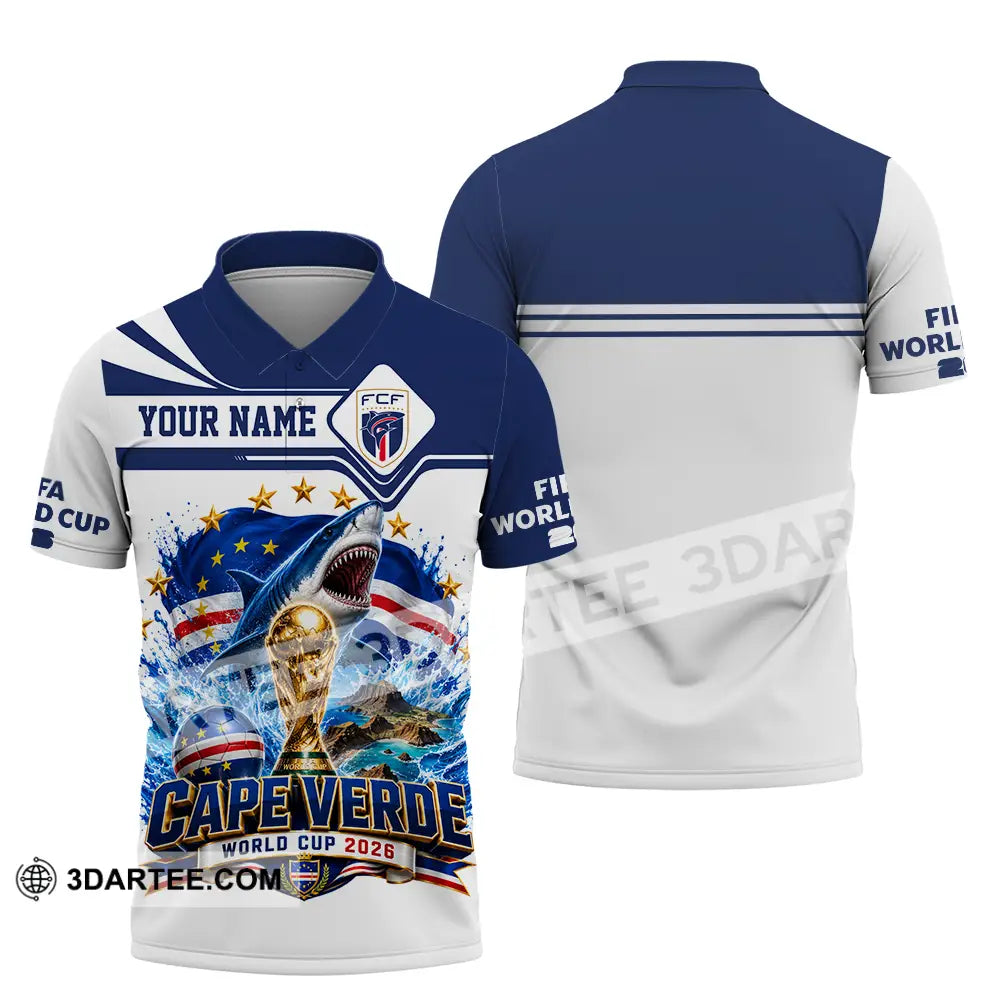 Unisex Shirt - Custom Cape Verde World Cup 2026 Shirt - Polo Shirt / S - T-shirt