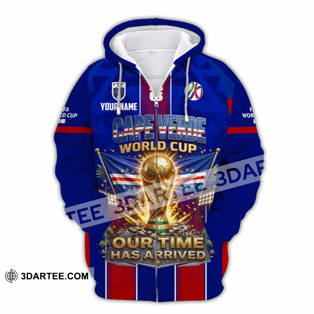 Unisex Shirt - Custom Cape Verde World Cup 2026 Shirt - Zipper Hoodie / S - T-shirt