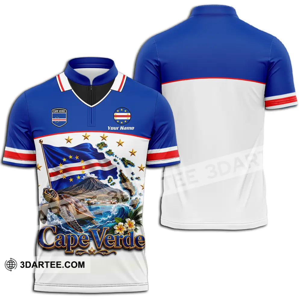 Unisex Shirt - Custom Cape Verde Shirt - Zipper Polo Shirt / S - T-shirt