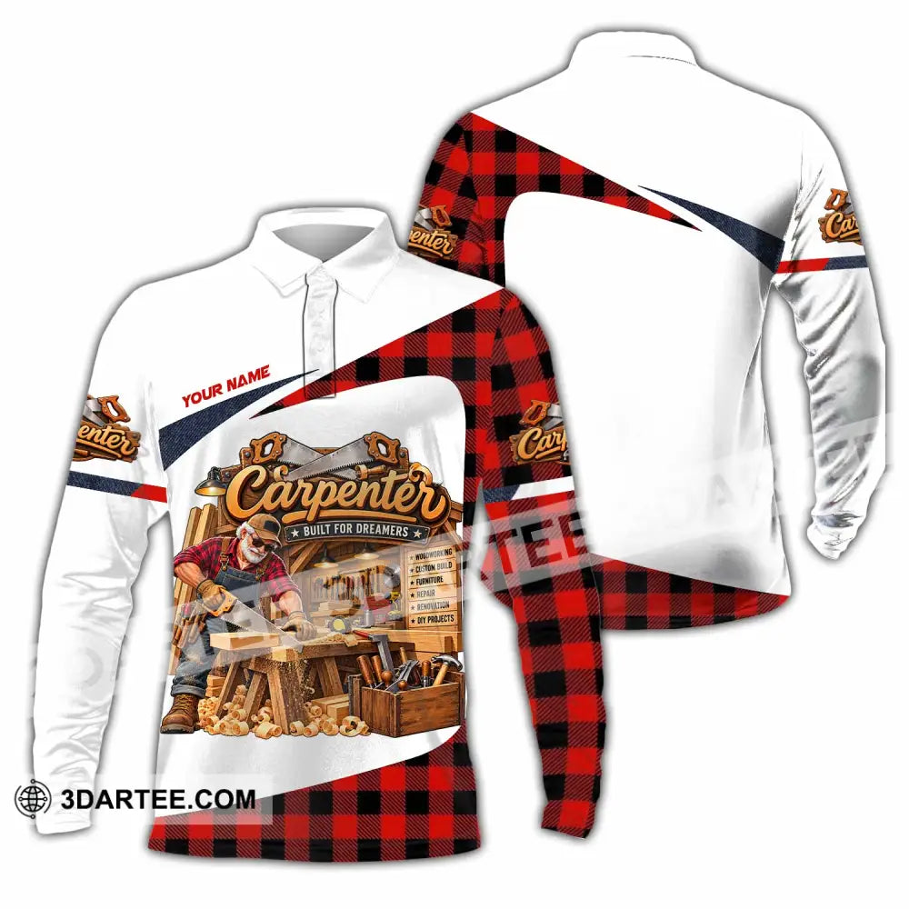 Unisex Shirt - Custom Carpenter Shirt - Long Sleeve Polo / S - T-shirt