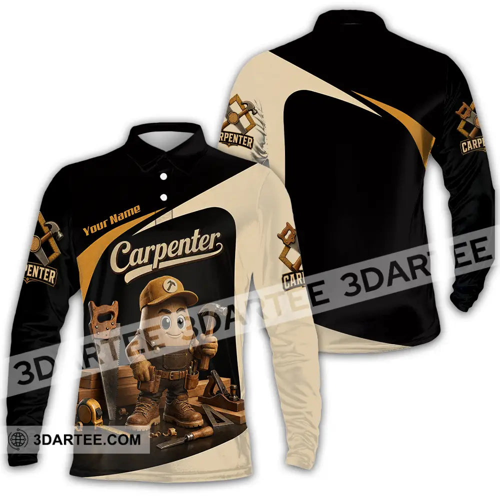 Unisex Shirt - Custom Carpenter Shirt - Long Sleeve Polo / S - T-shirt