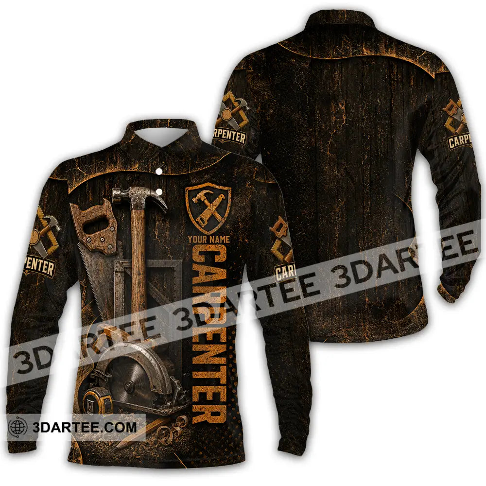 Unisex Shirt - Custom Carpenter Shirt - Long Sleeve Polo / S - T-shirt