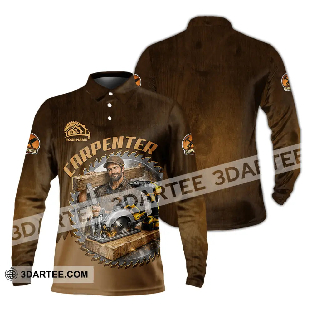 Unisex Shirt - Custom Carpenter Shirt - Long Sleeve Polo / S - T-shirt