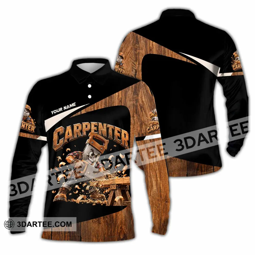 Unisex Shirt - Custom Carpenter Shirt - Long Sleeve Polo / S - T-shirt