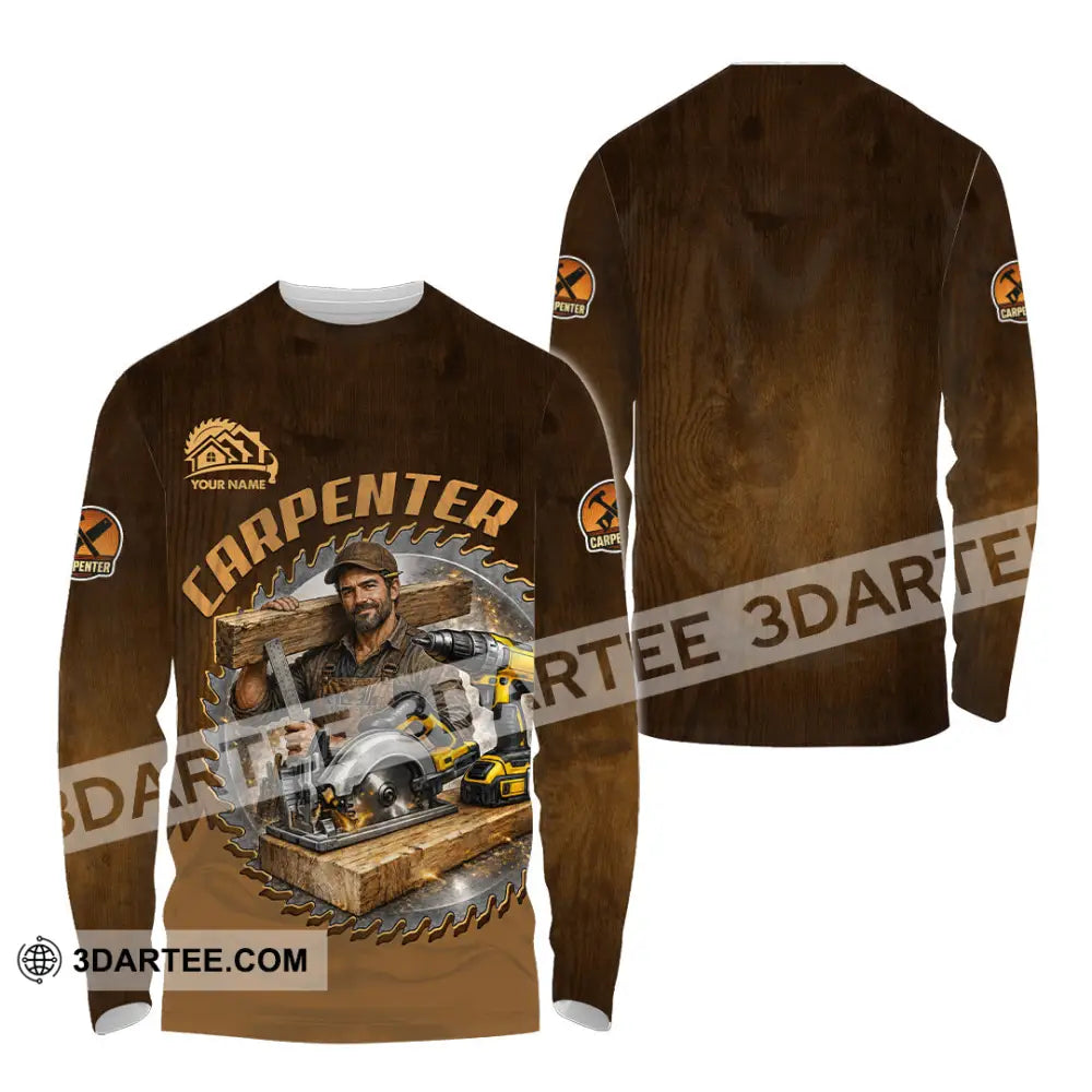 Unisex Shirt - Custom Carpenter Shirt - Long Sleeve Shirt / S - T-shirt