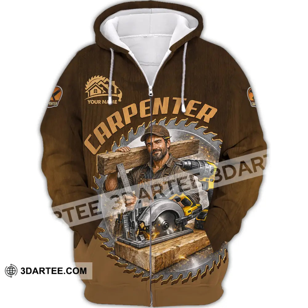 Unisex Shirt - Custom Carpenter Shirt - Zipper Hoodie / S - T-shirt