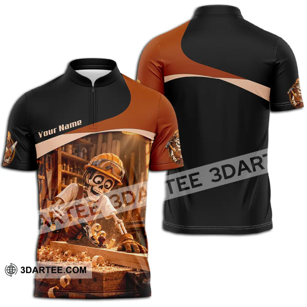 Unisex Shirt - Custom Carpenter Shirt - Zipper Polo Shirt / S - T-shirt