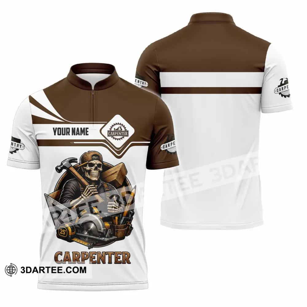 Unisex Shirt - Custom Carpenter Shirt - Zipper Polo Shirt / S - T-shirt