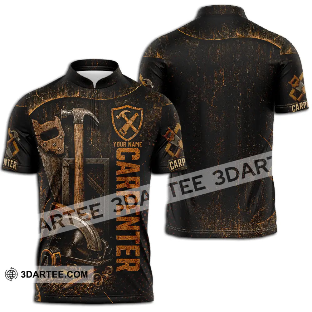 Unisex Shirt - Custom Carpenter Shirt - Zipper Polo Shirt / S - T-shirt
