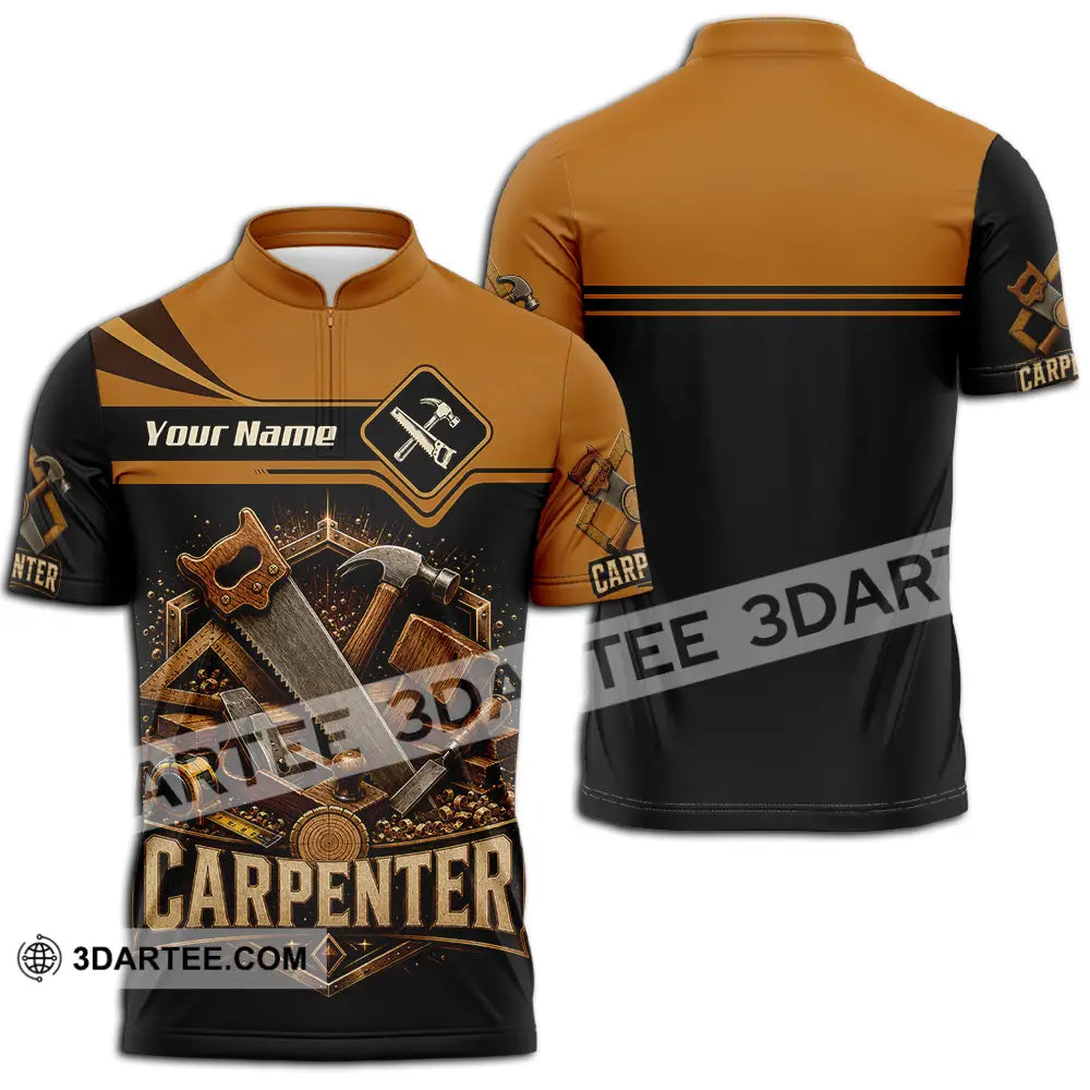 Unisex Shirt - Custom Carpenter Shirt - Zipper Polo Shirt / S - T-shirt