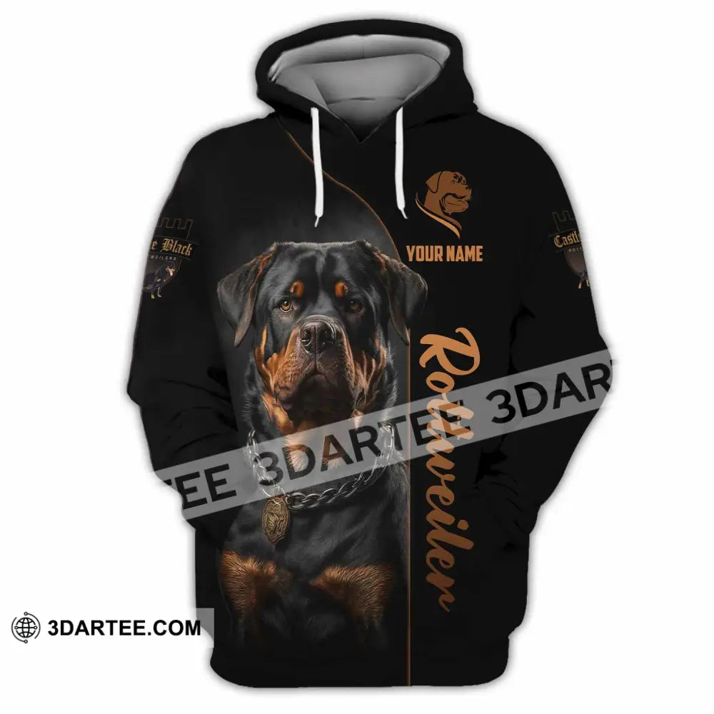 Unisex Shirt - Custom Castle Black Rottweilers Dog Shirt Hoodie / S T-shirt