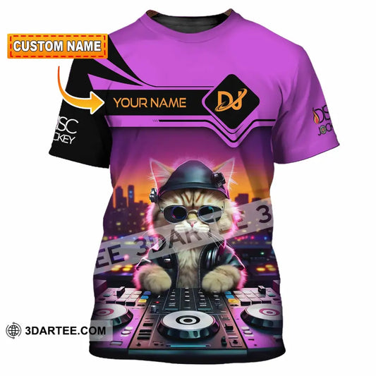 Unisex Shirt - Custom Cat Disc Jockey Shirt T-shirt