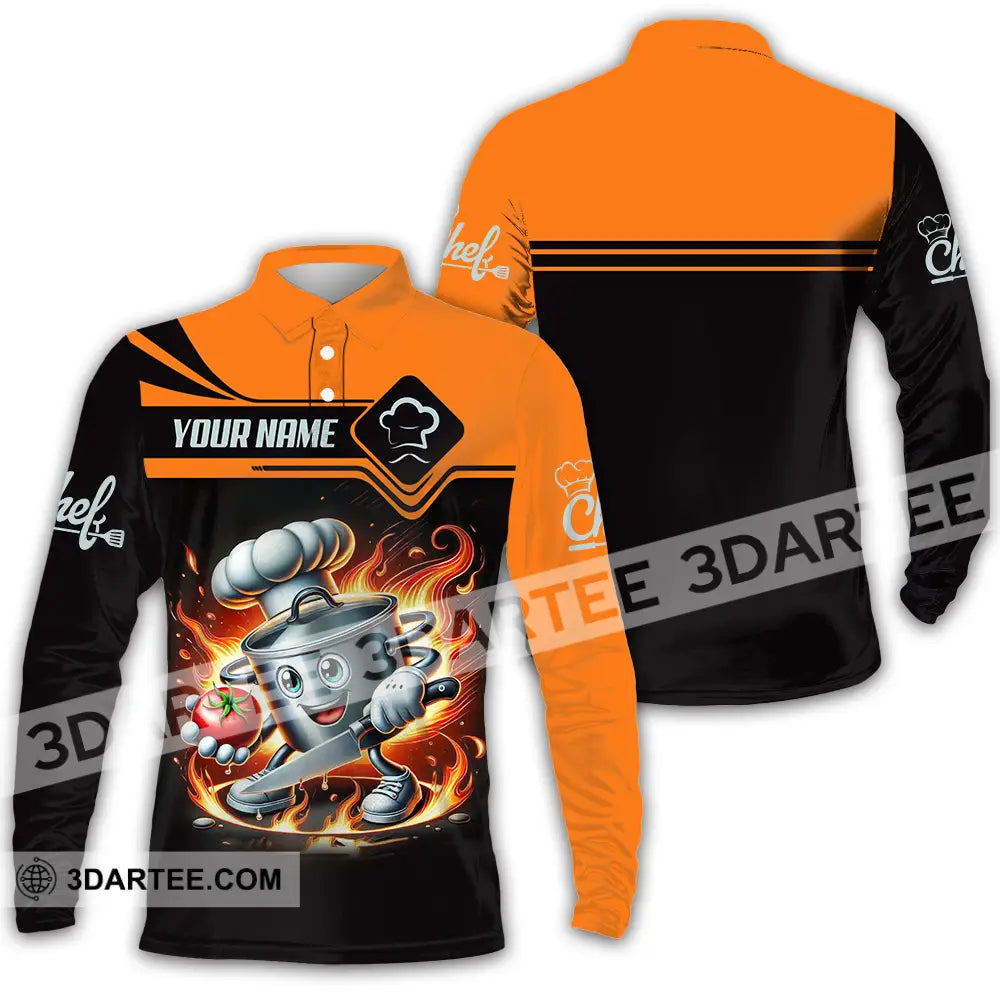 Unisex Shirt - Custom Chef 3D Shirt Long Sleeve Polo / S T-shirt