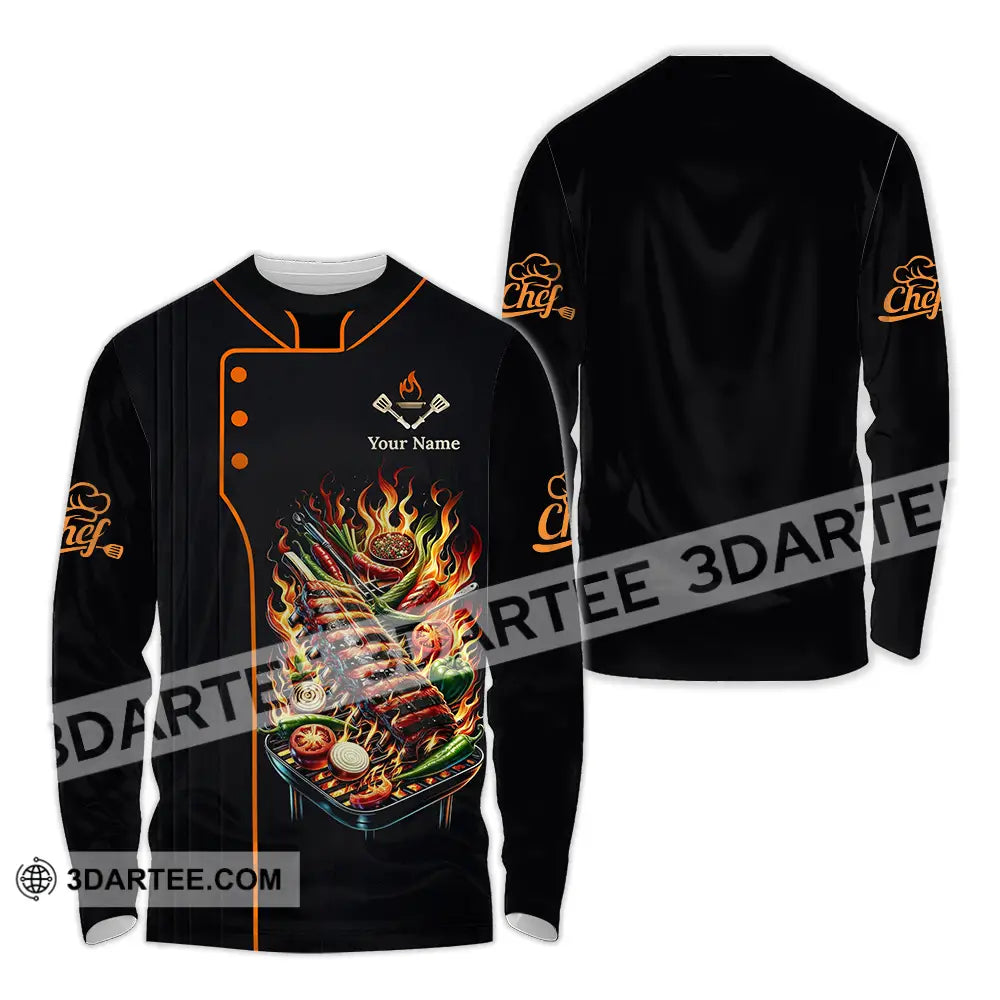 Unisex Shirt - Custom Chef 3D Shirt Long Sleeve Shirt / S T-shirt