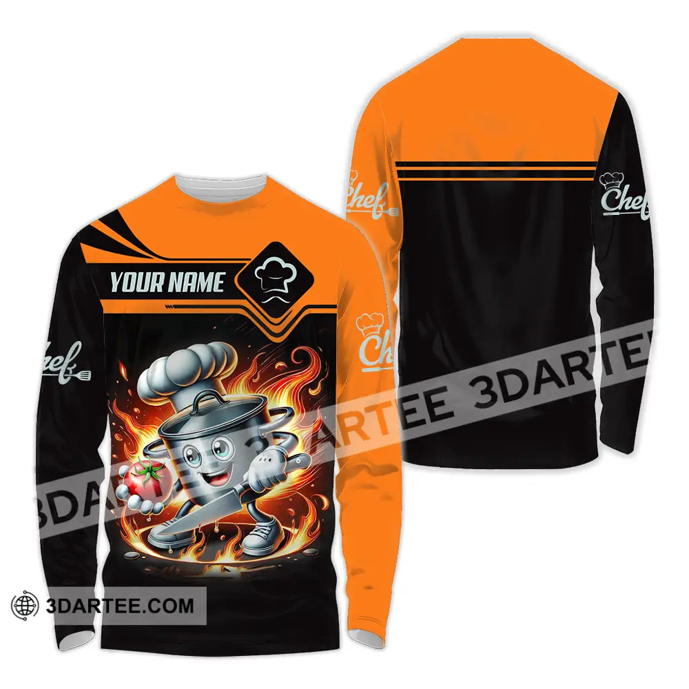 Unisex Shirt - Custom Chef 3D Shirt Long Sleeve Shirt / S T-shirt