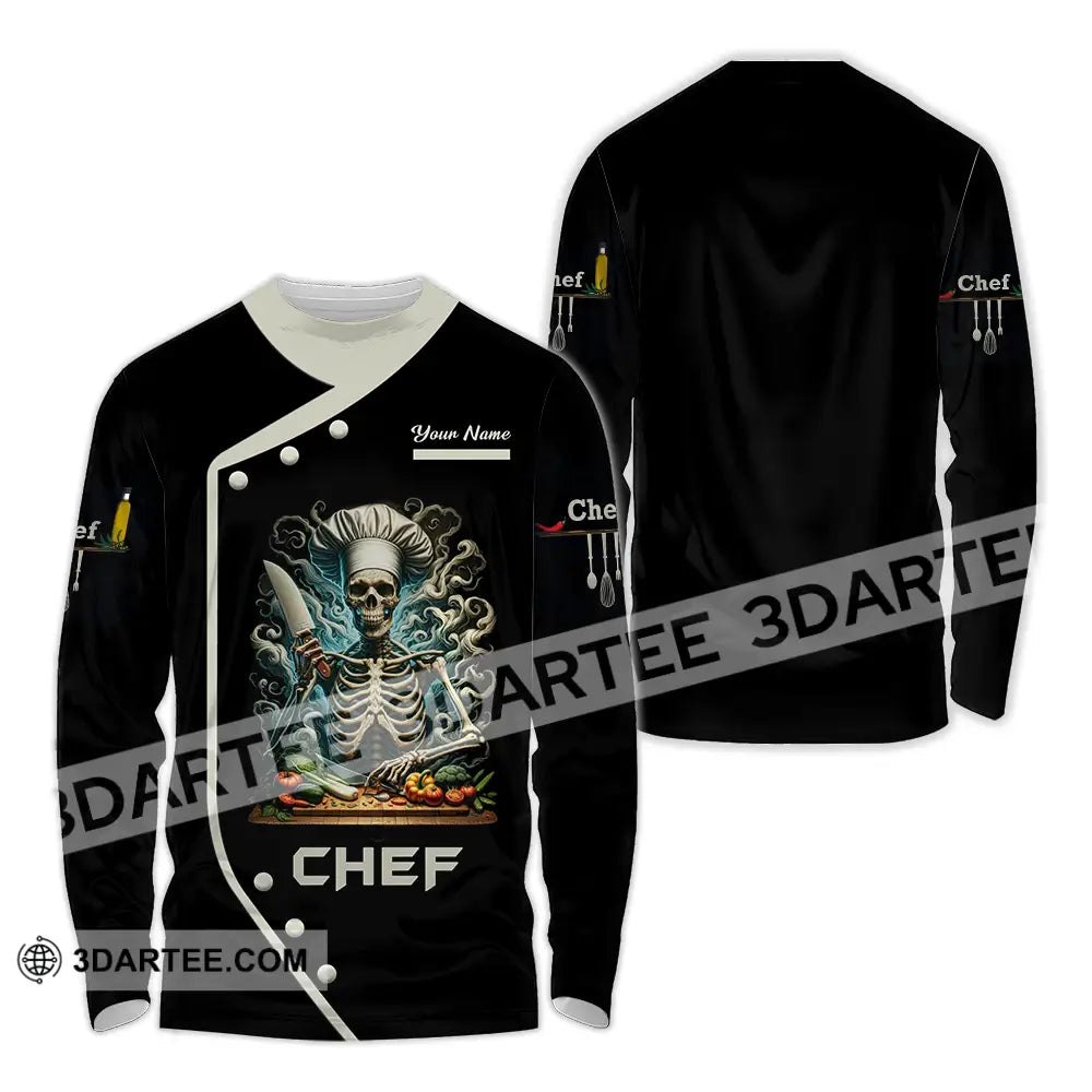Unisex Shirt - Custom Chef 3D Shirt Long Sleeve Shirt / S T-shirt