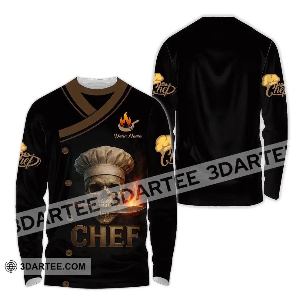 Unisex Shirt - Custom Chef 3D Shirt Long Sleeve Shirt / S T-shirt