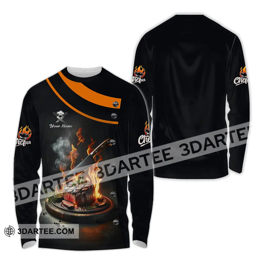 Unisex Shirt - Custom Chef 3D Shirt - Long Sleeve Shirt / S - T-shirt