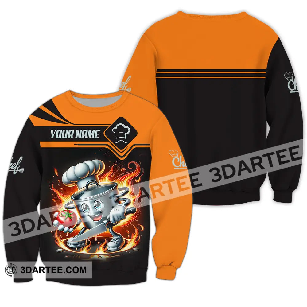 Unisex Shirt - Custom Chef 3D Shirt Long Sleeve / S T-shirt