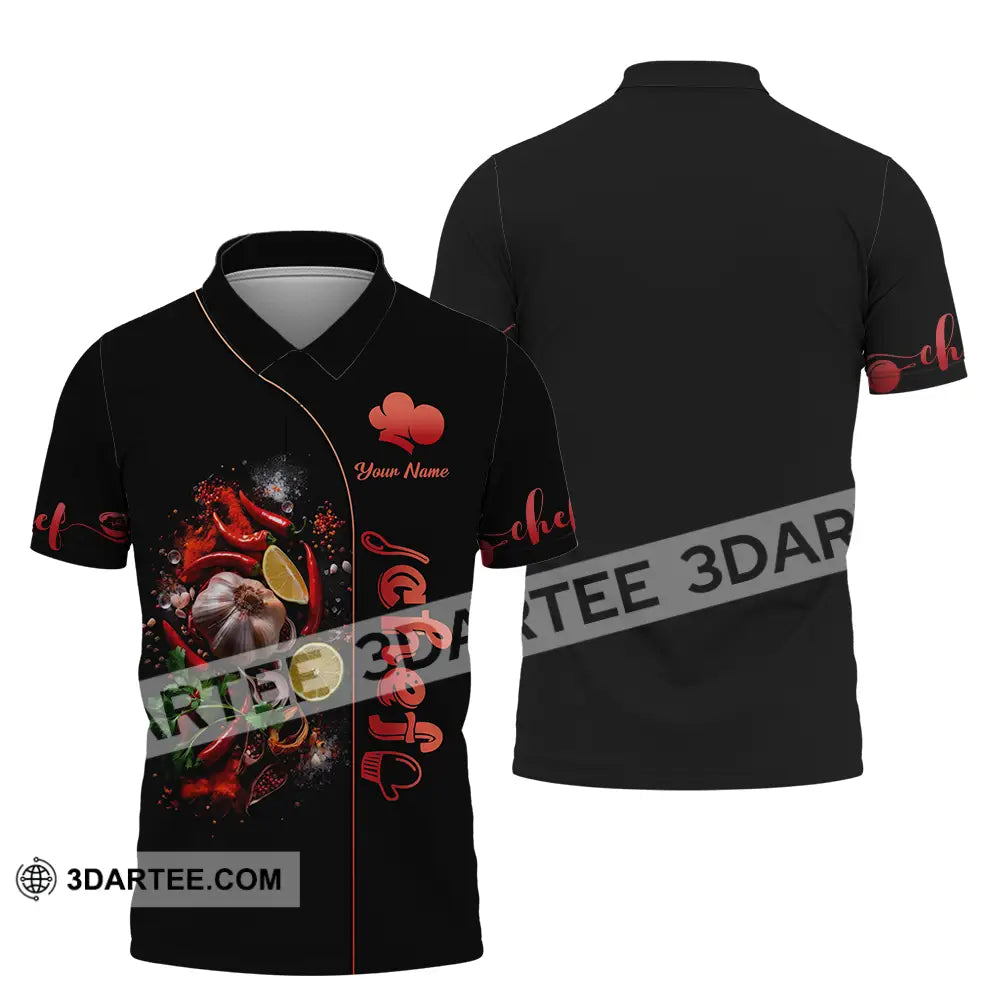 Unisex Shirt - Custom Chef 3D Shirt Polo Shirt / S T-shirt