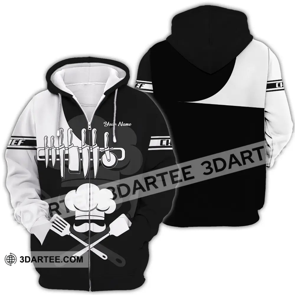 Unisex Shirt - Custom Chef 3D Shirt Zipper Hoodie / S T-shirt