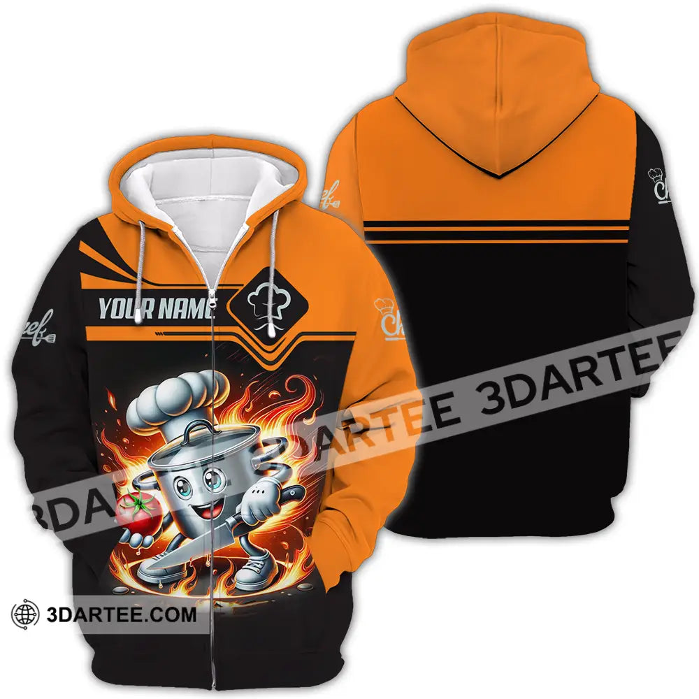 Unisex Shirt - Custom Chef 3D Shirt Zipper Hoodie / S T-shirt