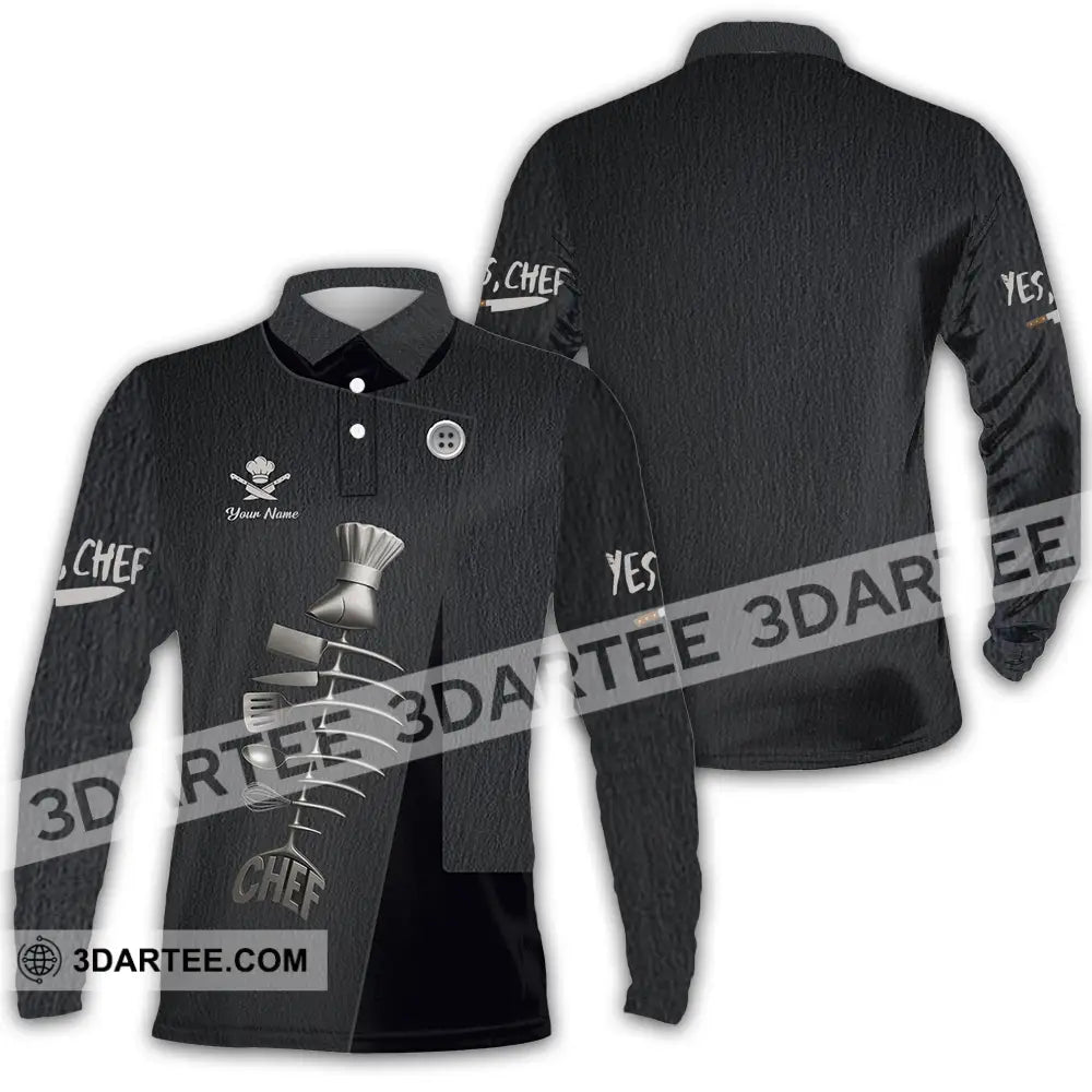 Unisex Shirt - Custom Chef Shirt Long Sleeve Polo / S T-shirt