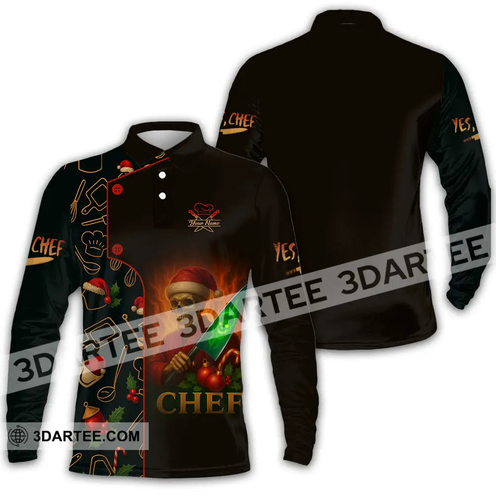 Unisex Shirt - Custom Chef Shirt Long Sleeve Polo / S T-shirt