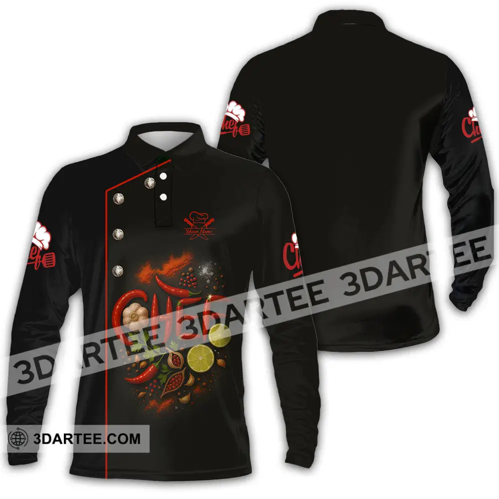 Unisex Shirt - Custom Chef Shirt Long Sleeve Polo / S T-shirt