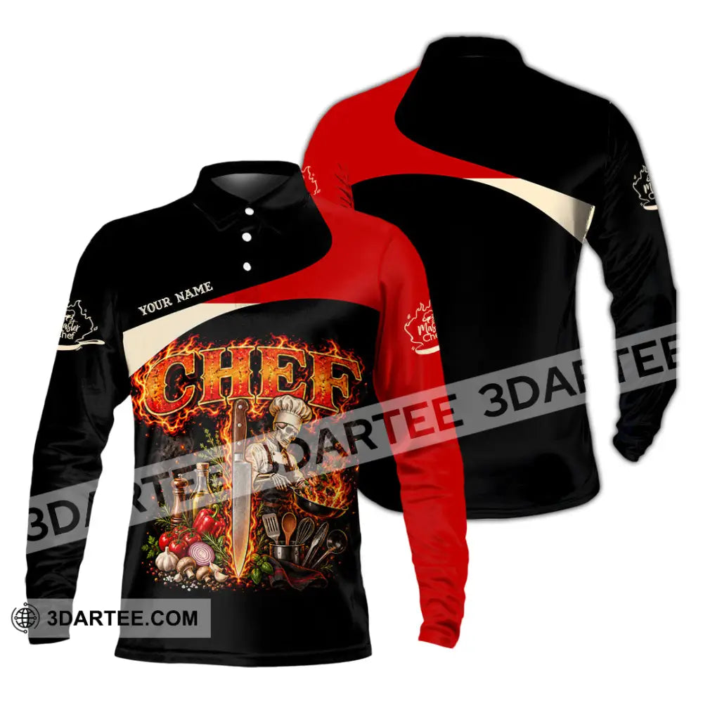 Unisex Shirt - Custom Chef Shirt - Long Sleeve Polo / S - T-shirt