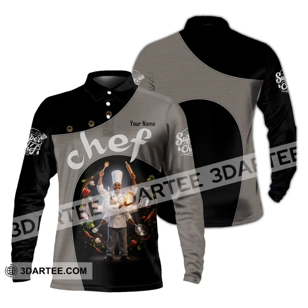 Unisex Shirt - Custom Chef Shirt - Long Sleeve Polo / S - T-shirt