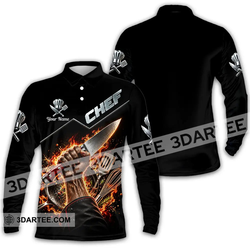 Unisex Shirt - Custom Chef Shirt - Long Sleeve Polo / S - T-shirt