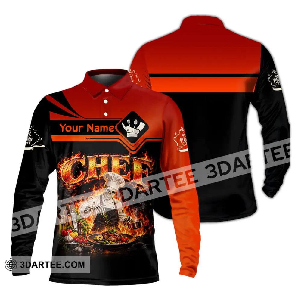 Unisex Shirt - Custom Chef Shirt - Long Sleeve Polo / S - T-shirt