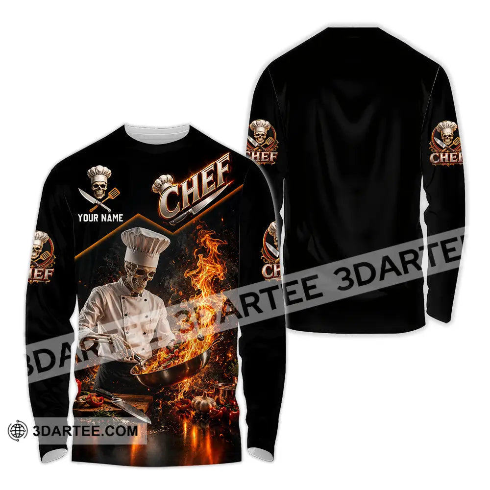 Unisex Shirt - Custom Chef Shirt - Long Sleeve Shirt / S - T-shirt