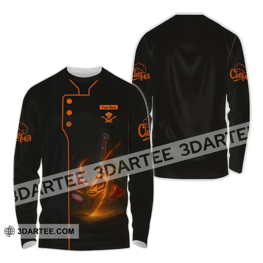 Unisex Shirt Custom Chef Shirt Long Sleeve Shirt / S T shirt