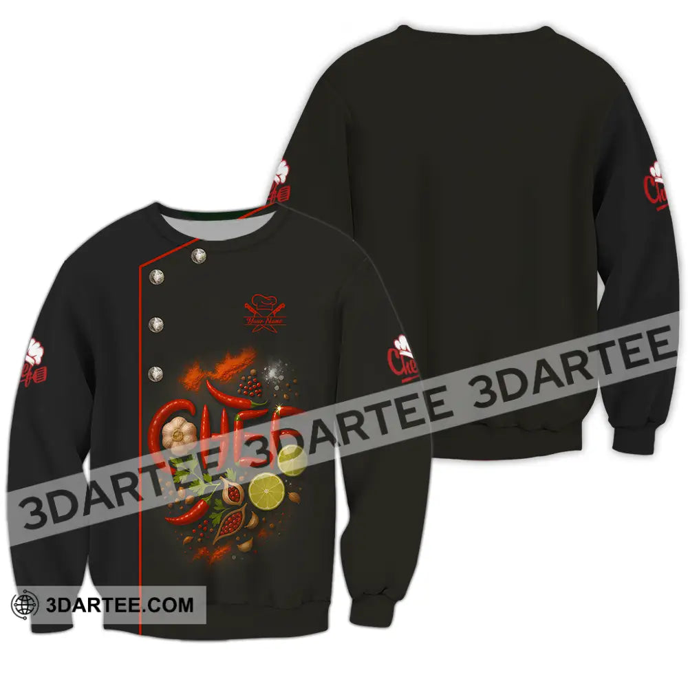 Unisex Shirt - Custom Chef Shirt Long Sleeve / S T-shirt
