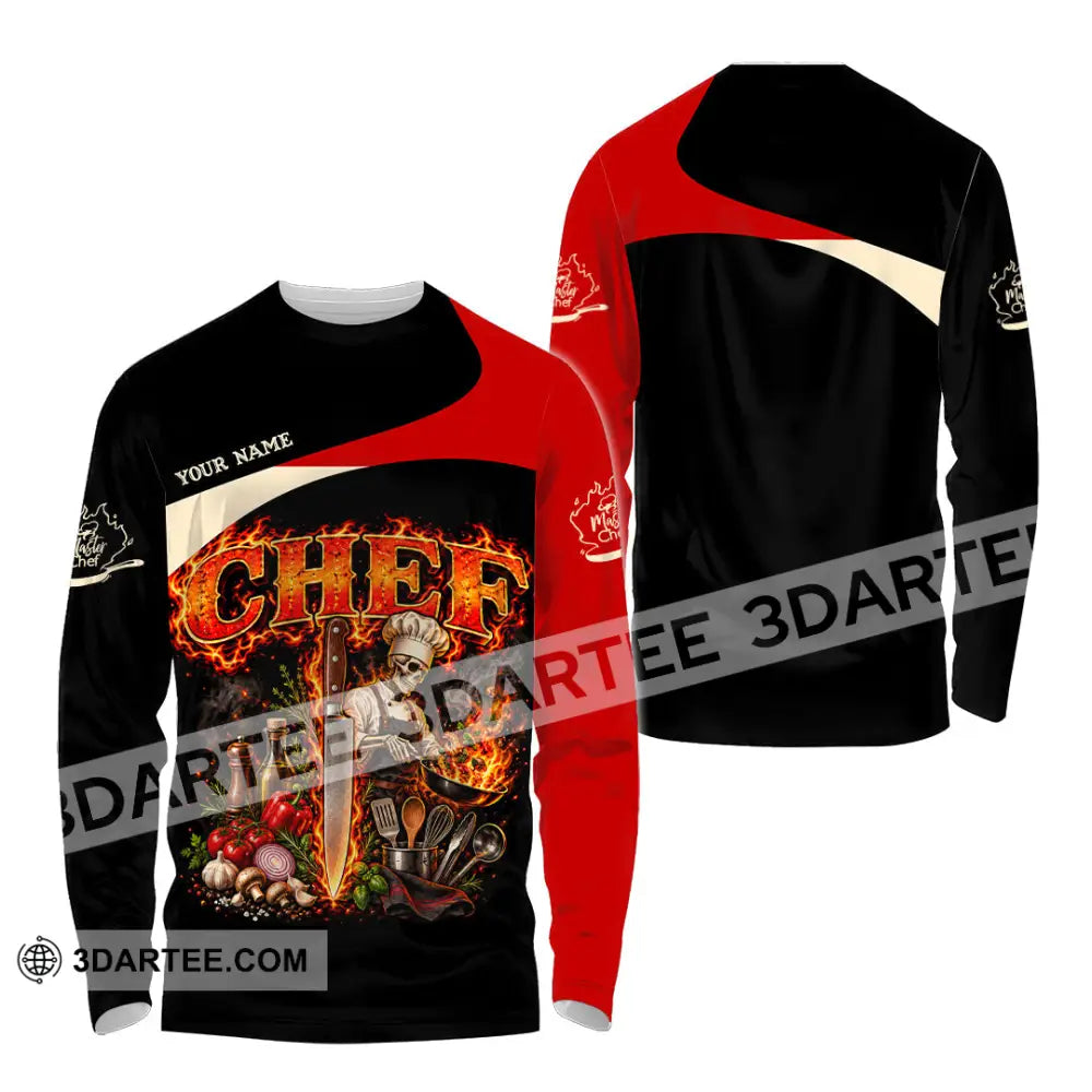 Unisex Shirt - Custom Chef Shirt - Long Sleeve Shirt / S - T-shirt