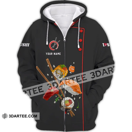 Unisex Shirt - Custom Chef Name Gift For Japan Kitchen Lover Zipper Hoodie / S T-Shirt