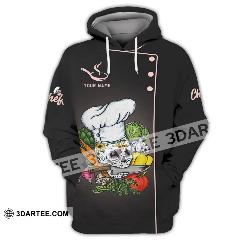 Unisex Shirt - Custom Chef Name Gift For Kitchen Lover Bone Hoodie / S T-Shirt