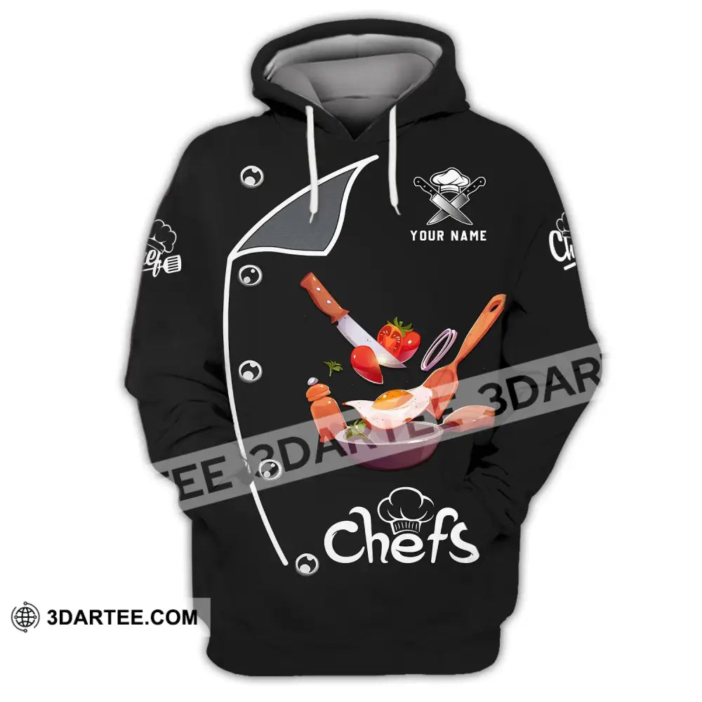 Unisex Shirt - Custom Chef Name Gift For Kitchen Lover Chefs Hoodie / S T-Shirt